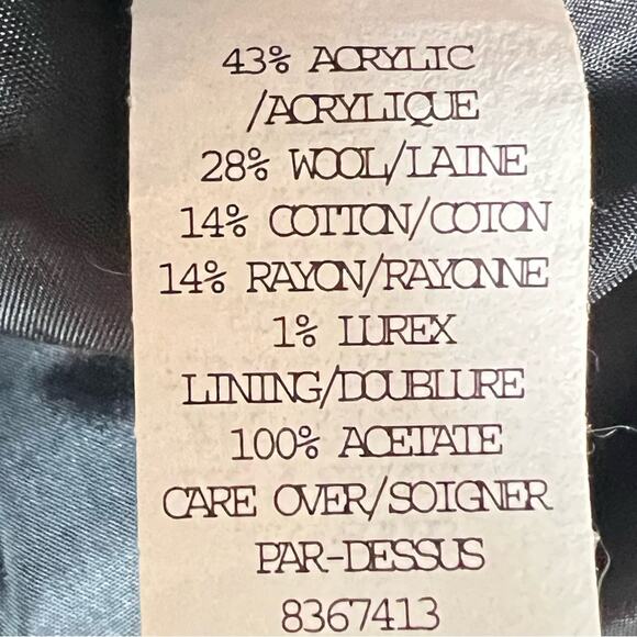 Cynthia Steffe black and gold tweed straight pencil skirt size 8 B133 - Picture 3 of 4